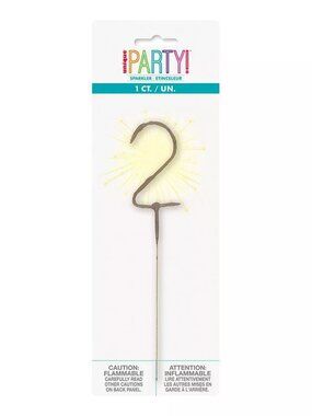 NEW Sparkler Flame Gold Birthday Number Candle Assorted 20 Pack